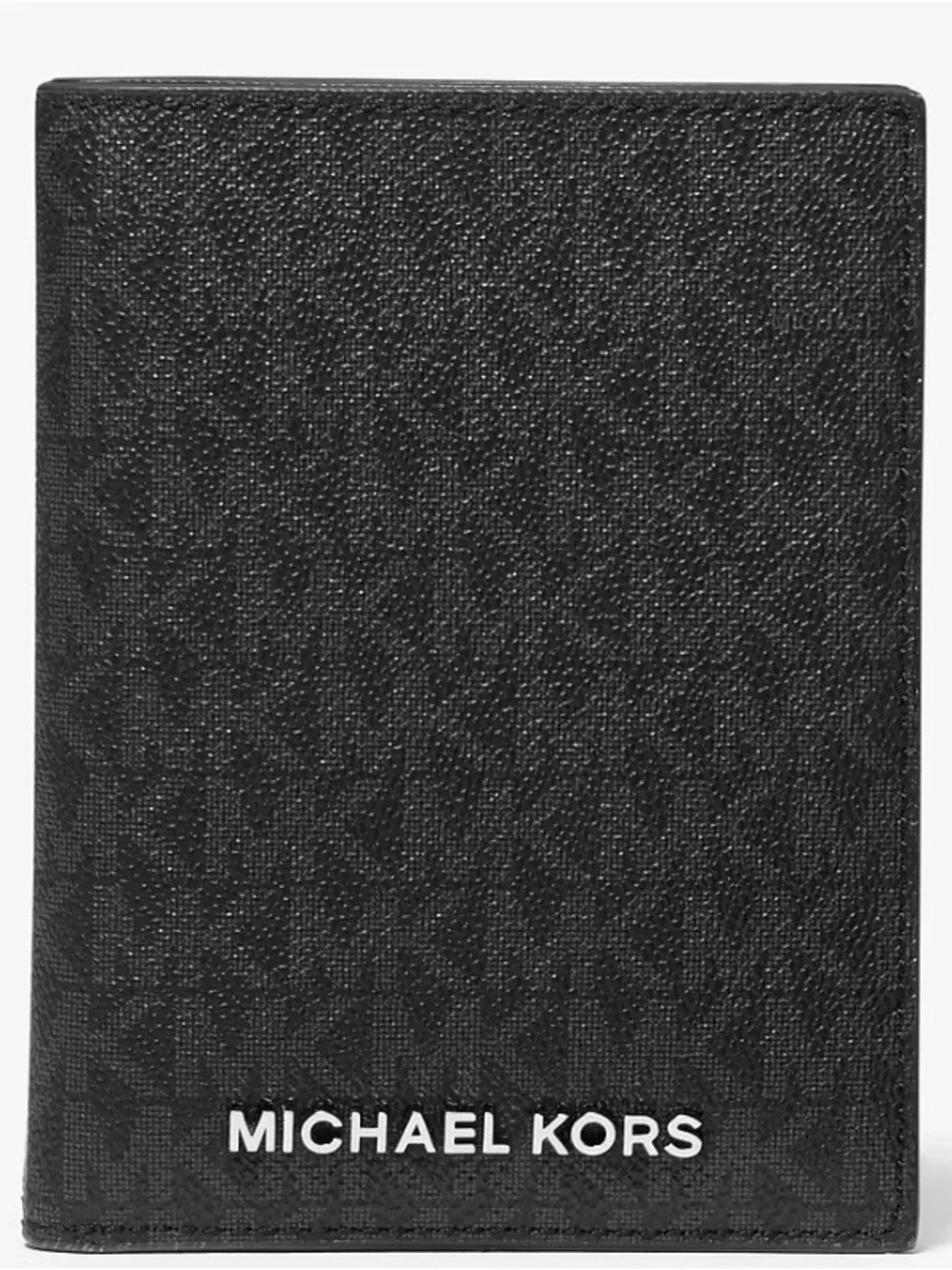 Michael Kors Black Signature Logo Passport Cover